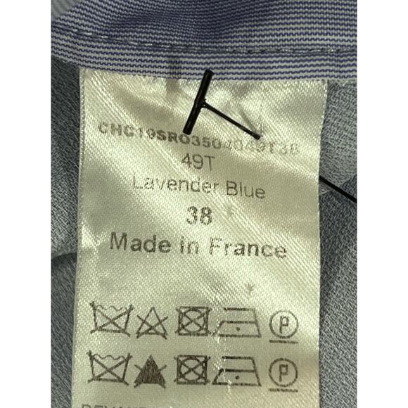 Chloe Designer ASYMMETRIC midi SHIRT DRESS IN LAVENDER BLUE Sz 38/US 6 - Picture 11 of 12